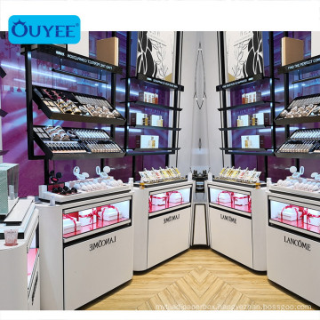 Shopping Mall Decoration Makeup Display Stand Cosmetic Counter Design Showcase Furnitures For Cosmetic Display